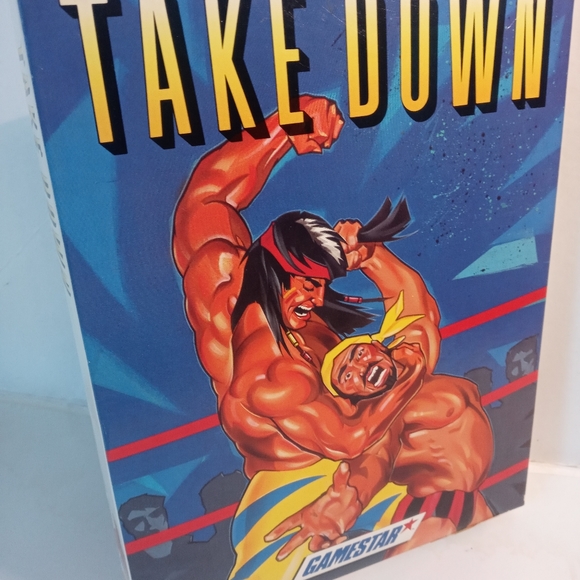 1988 Vintage Gamestar Take Down Wrestling Commodore C64 / 128 Game Action Arcade - Picture 4 of 11